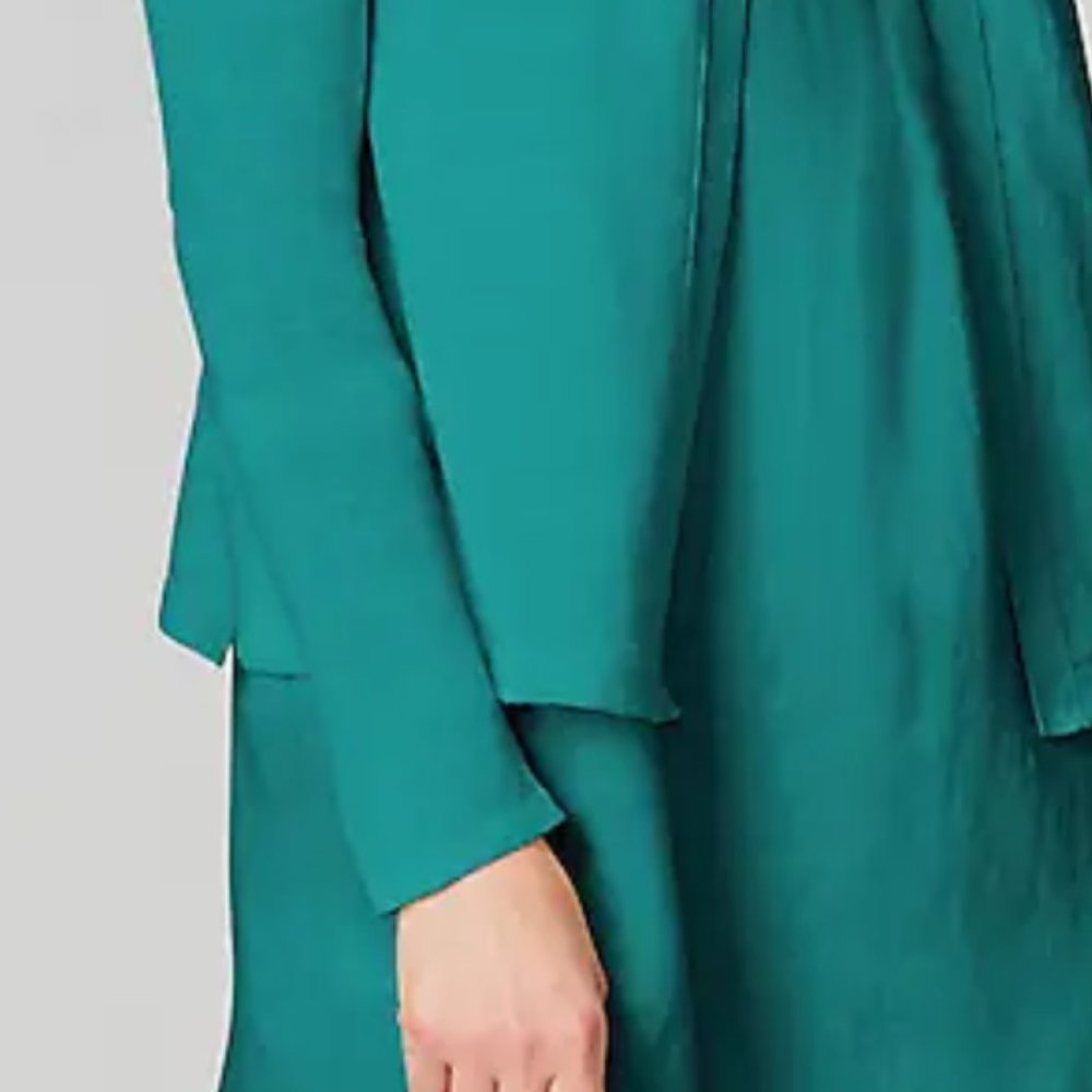 J.Jill Small Petite Open Front Silk Blend Cardi Mediterranean blue Cardigan - Picture 2 of 11